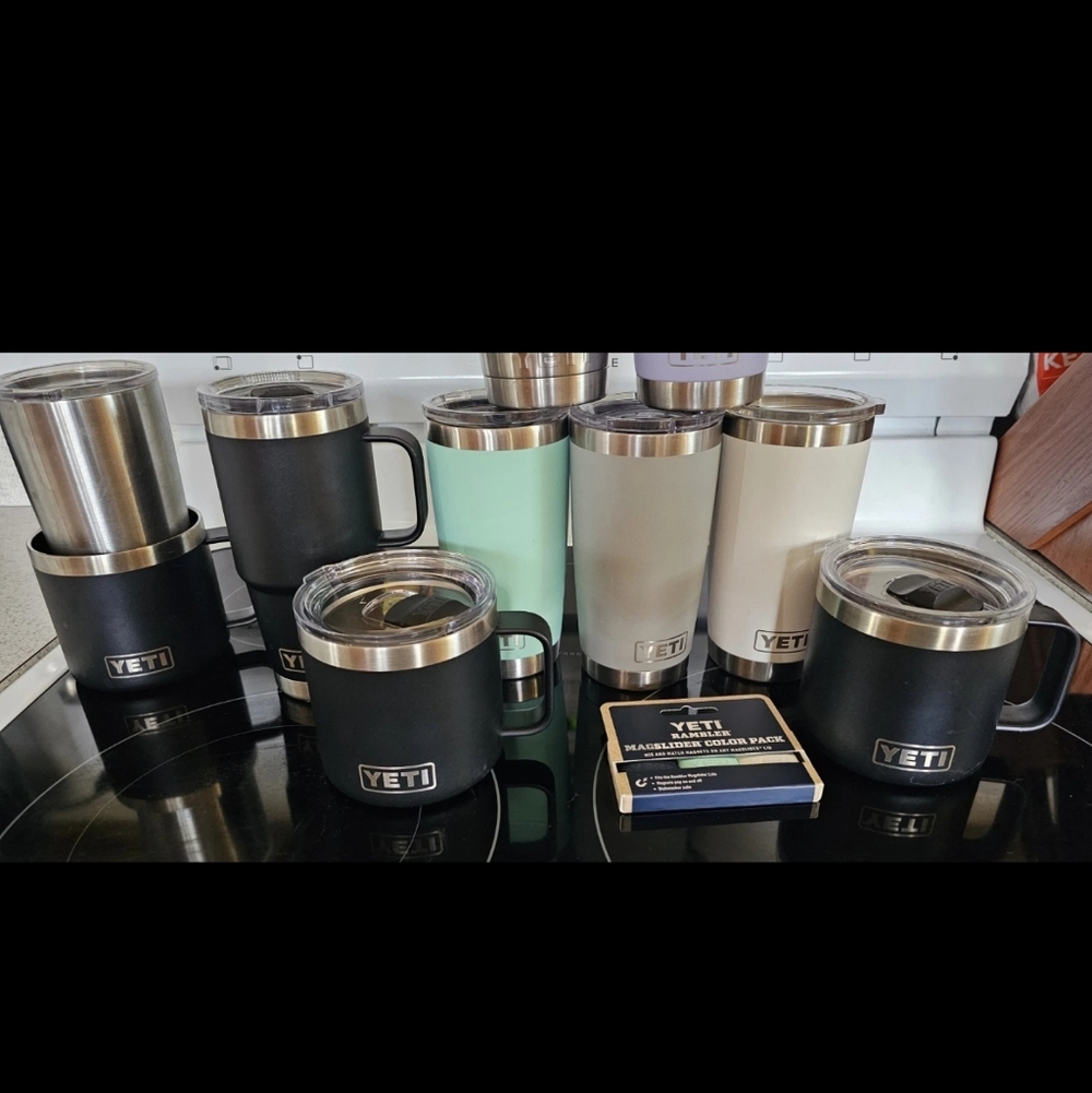 Yeti Tumbler Lot - 6-20 oz Tumblers 3-14 oz Mugs 1-20oz Travel Mug New Magslider - Picture 2 of 6